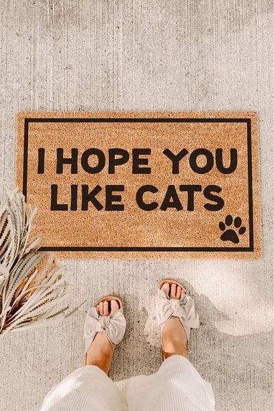 Paspas Yap I Hope You Like Cats Door Mat Koko Mat Bristle Mat Printed Door Mat