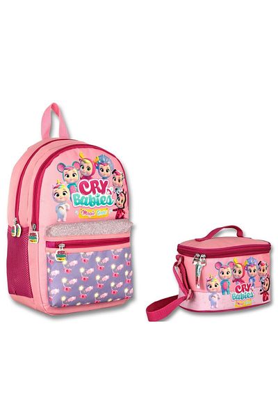 ÜMİT ÇANTA Fantasy Cry Babies - Girl's Glitter and Primary School Backpack Feeding Set