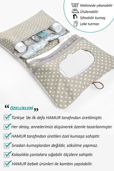 HAMUR حقيبة العناية بالطفل من ميليس - منظم تغيير وتغيير الحفاضات لحديثي الولادة