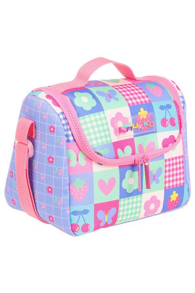 KAUKKO Embroidered and Colorful Love Lunchbox for Girls
