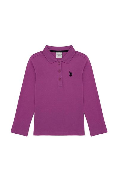 U.S. Polo Assn. Girl's Pink Sweatshirt Basic