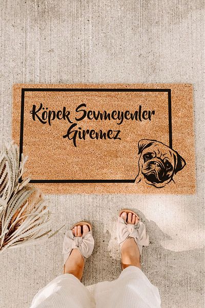 Paspas Yap Dog Lovers Can't Enter Dog Mat Koko Mat Bristle Mat Entrance Mat