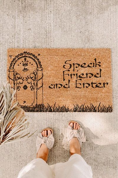 Paspas Yap Speak Friend And Enter The Lord Of The Rings Door Mat