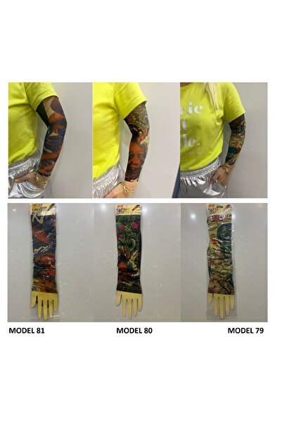 Airbrush Tattoo Kızlar Serisi 3 çift 6 adet Giyilebilir Dövme Sleeve tattoo  ...