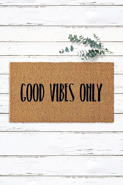 Paspas Yap Good Vibes Only For Home Koko Doormat Door Mat Decor Carpet Bristle Mat Home Mat