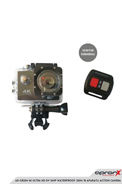 Genel Markalar AX-GR204 4K ULTRA HD DV 16MP WATERPROOF (30M) 18 APARATLI ACTİ...
