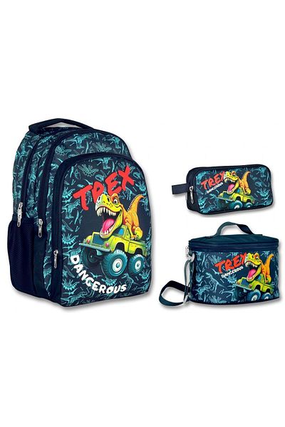 ÜMİT ÇANTA Boy's Triple Trex Printed Primary School Bag - Ümit Cantec