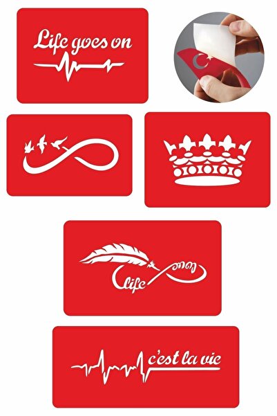 Airbrush Tattoo Hayatınızı Taçlandırın 5 Adet Geçici Dövme Kına Şablonu