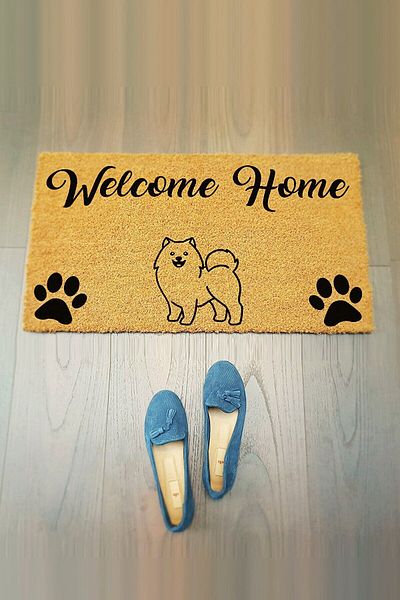 Paspas Yap Pomeranian Boo Breed Dog Door Mat Koko Mat Outside Door Mat Bristle Mat