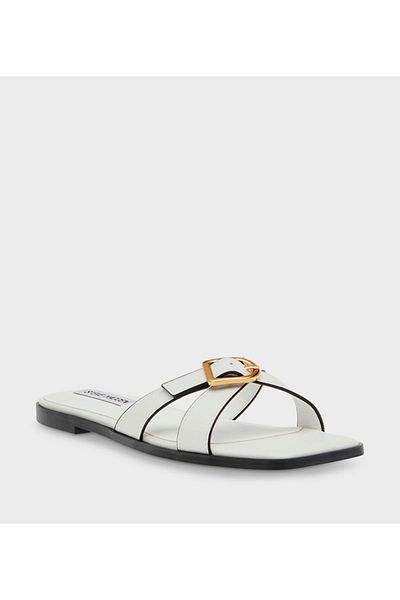 Steve Madden White Women's Flat Sandals Sandals