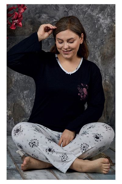 Sude HOMEWEAR Set de pijamale Battal Size pentru damă - mânecă lungă