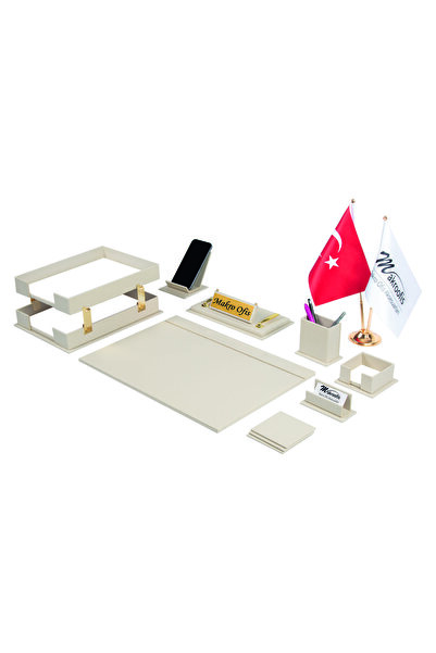 Makroofis Liya Sümen Takımı 11 Parça Krem Full Set