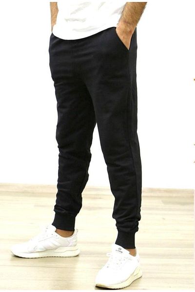 BlackBrand Μαύρο ανδρικό αθλητικό παντελόνι Jogger Slim Fit