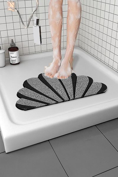 Paspas Yap 40x60 Cm Non-Slip, Water Absorbent Sea Shell Bath Mat - Kiricik