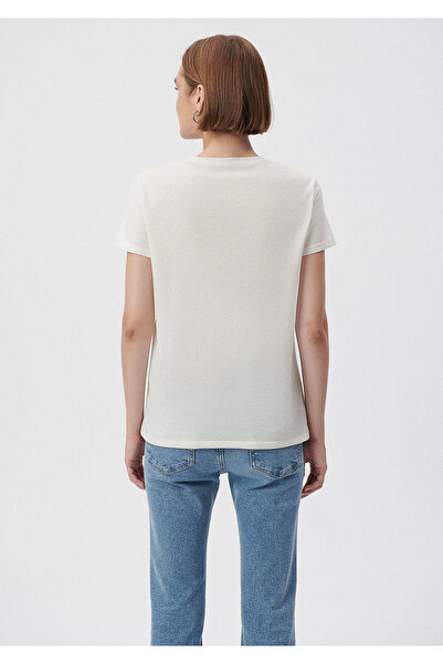 Mavi No Sleep Club Printed White T-Shirt Slim Fit / Slim Fit 1611723-80194