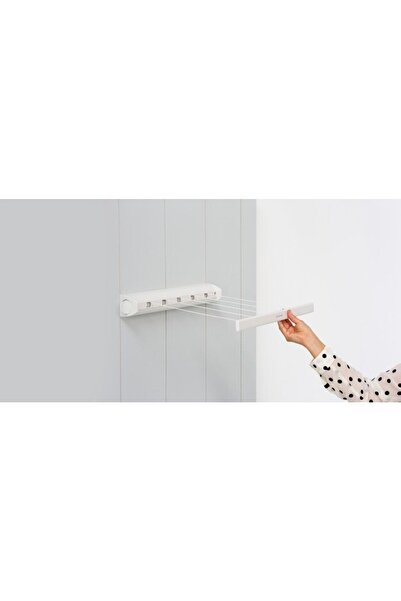 Genel Markalar Beyaz Çekmeli Uzun Çamaşır Askısı 22 Metre, Dayanıklı ve Prati...