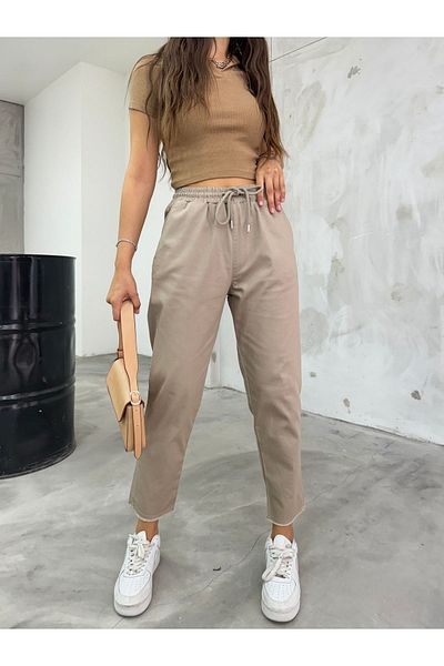 BİKELİFE Damenhose aus Lycra-Baumwolle mit hoher Taille – Slim Fit mit Taschen