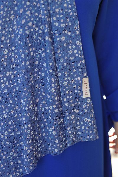 shalby Hijab Floral Wrap Şal Indigo