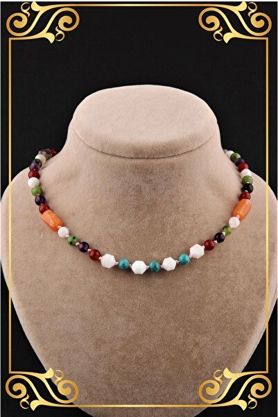 OSMANLI DEĞERLİ TAŞ Sertifikalı Nazar Kolye- Yeşim-akik-ay Taşı-ametist-turkuaz