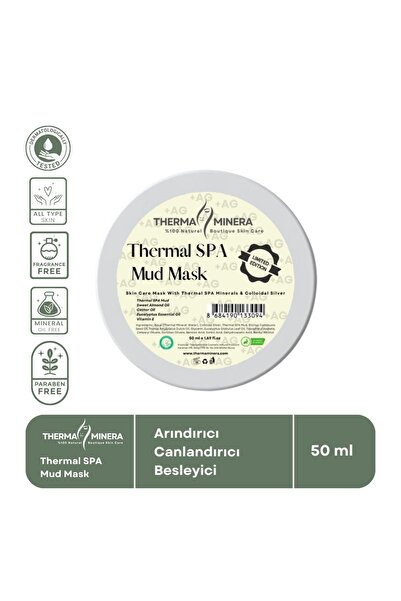 ThermaMinera Sılver Spa Mud Mask, Arındırıcı Canlandırıcı Yenileyici Besleyici Termal Çamur Maskesi