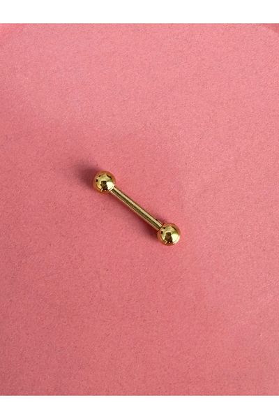 Amor Center Gold Color Ball End 316L Steel Cartilage Helix Tragus Piercing Antiallergic No Trace
