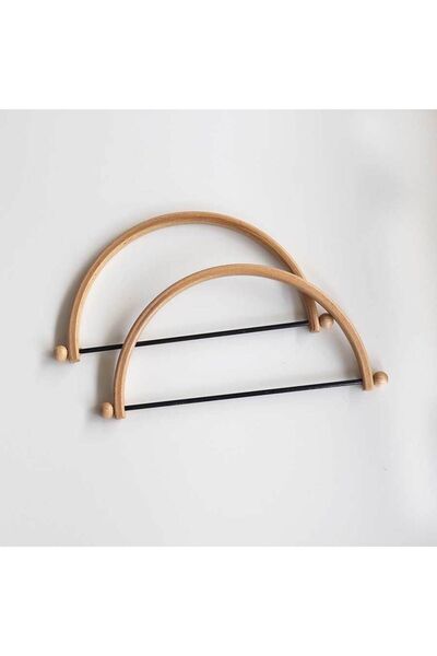 Ritzz Ahşap Çanta Sapı Yarım Daire Çift 25cm (662-8)