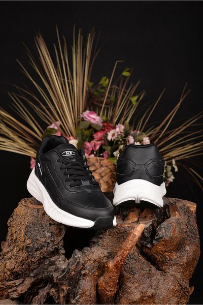 M.P. Women's Orthopedic Leather Black Sports Shoes - Waterproof, Non-Slip, Light and Comfortable