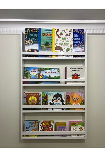 Üsküp Yapı Dekoratif Mdf Duvar Rafı & Kitaplığı Montessori Çoçuk Kitaplığı