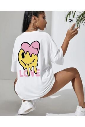 hello tekstil Ozel Ureti m Drew Love Baskili Bol Kesi m Kadin T shirt Fiyat Yorumlar Trendyol