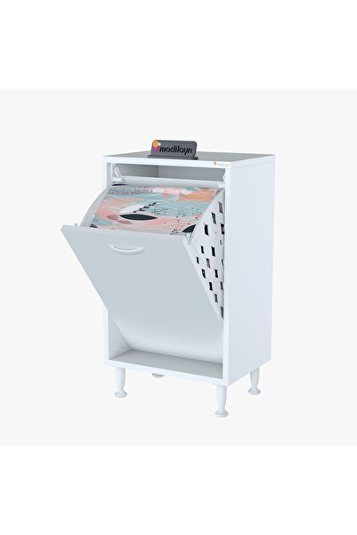Modilayn Söke 45 X 75 X 32,5 Cm Kirli Çamaşır Sepetli Banyo Dolabı