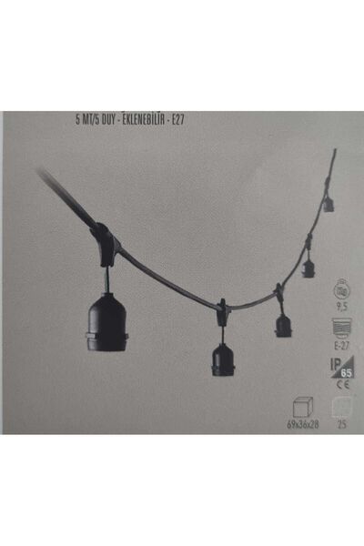 Cata Ct-7069 Sarmaşık Dış Mekan Eklenebilir DUY (5Mt-5 Duy)