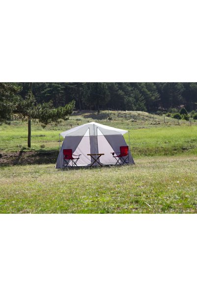 Uludağ Çadır İki Oda Impertex Kamp Çadırı - Gri