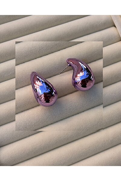 PSGT renklı parlak su damlası küpe kadın üç boyutlu armut şekilli küpe için