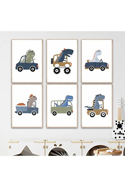 TABLOX Σετ ζωγραφικής μοντέρνας εμφάνισης MDF με 6 κορνίζες – Διακόσμηση βρεφ...