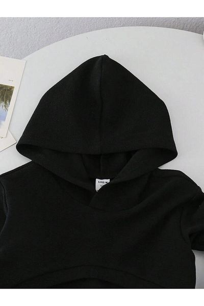 Machetta 3-Piece Oversize Hooded Crop Sweatshirt Hoodie - Winter Kids Series