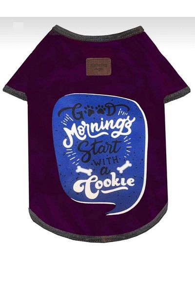Alphadog Dog Apparel Cookie Purple T-shirt