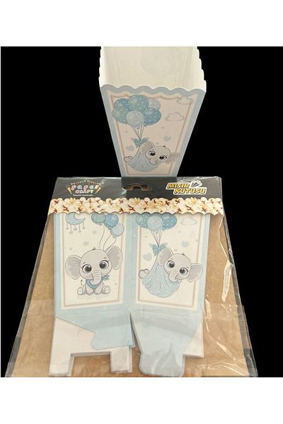 partideyince Popcorn and Misir Box - Flying Elephant Concept, Blue Elephant