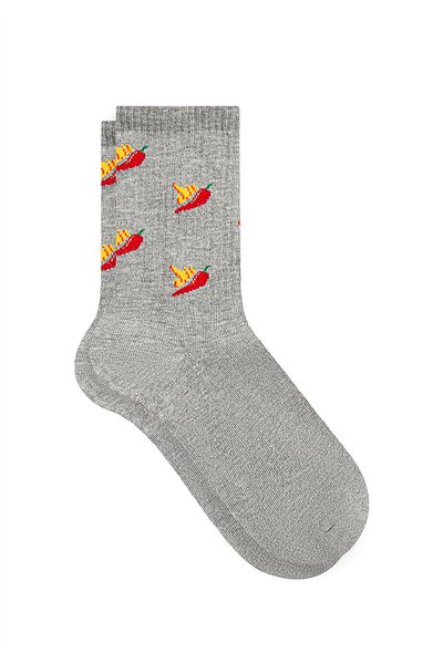 Mavi Gray Socket Socks with Pepper Pattern0911339-85524