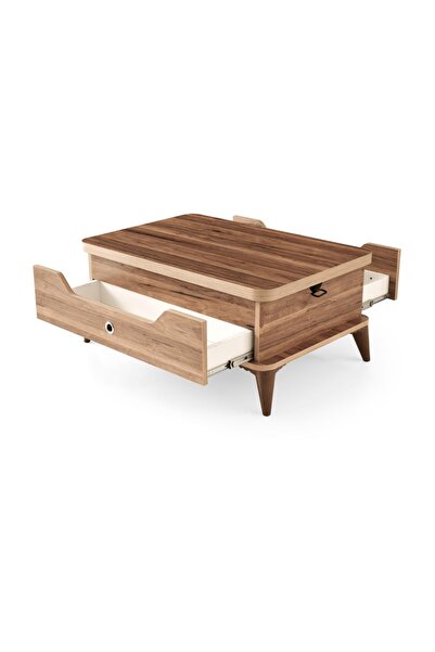 ZERENLAND 1299 Çift Çekmeceli Akıllı Sehpa, Sihirli Sehpa, Orta Sehpa, Laptop...