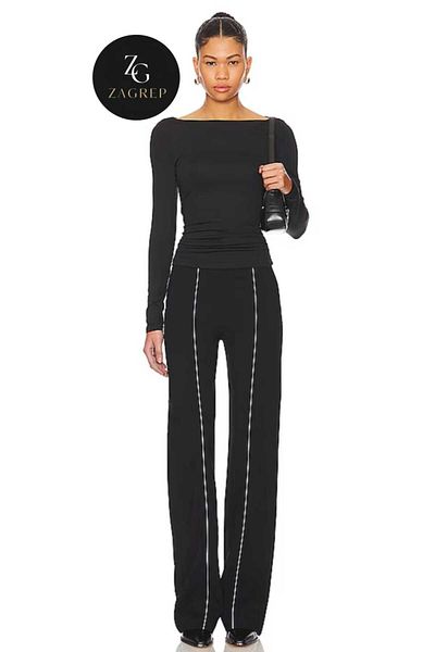 Zagrep Μαύρη γυναικεία μπλούζα Degaje Collar Crop
