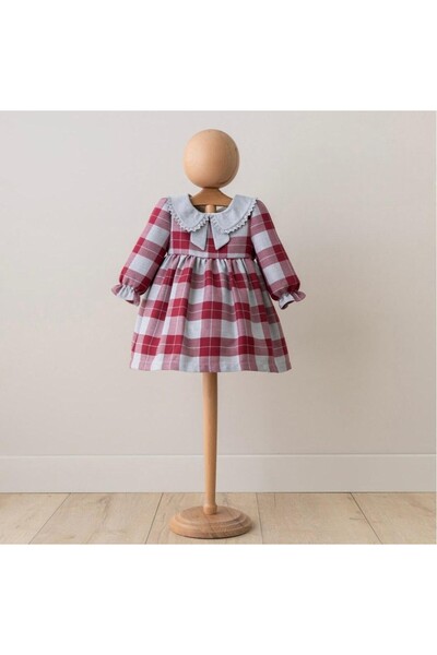 morwind Kız Bebek Elbise Dogum Günü Özel Gün Ekose Elbise