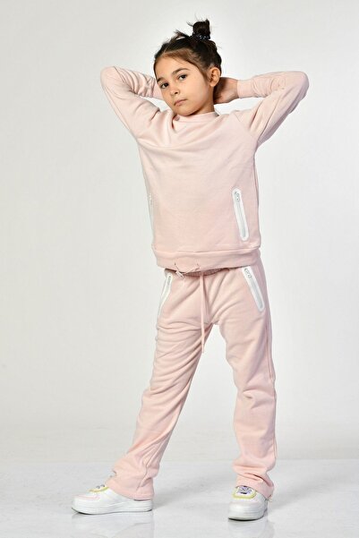 Noori okrugla kragna Sa džepovima Djevojačka majica - Roza