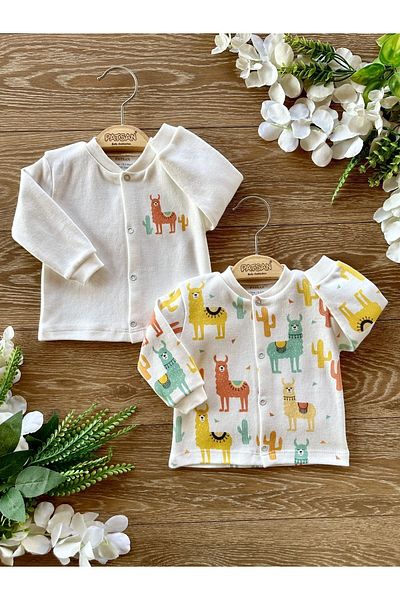 PATSAN 2-Piece Baby Top Cardigan Set Lama