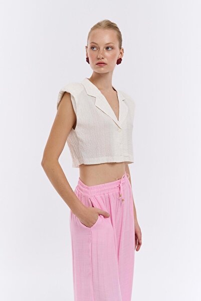 Quzu Φυσικό πουκάμισο - Λεπτομέρεια με βάτα