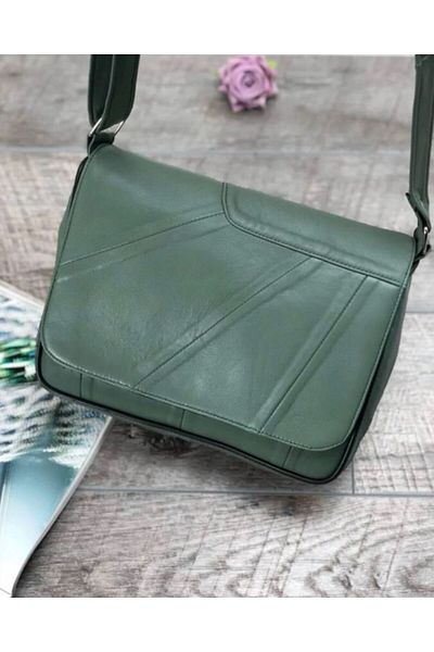 NahitaTyana Geantă de damă din piele naturală de culoare verde