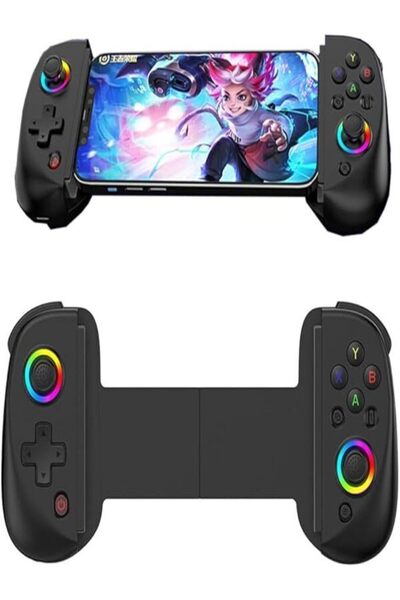 XTRIKE ME Titreşim Kablosuz Oyun Kontrolcüsü Joystick Bluetooth Uyumlu 5.2 RGB Işık Android iOS PS3 PS4 PC