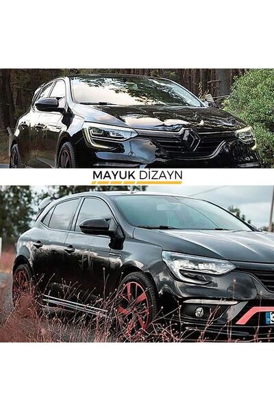 Mayuk Dizayn Renault Megane 4 (2016 VE SONRASI) Uyumlu Batman Yarasa Ayna Kap...