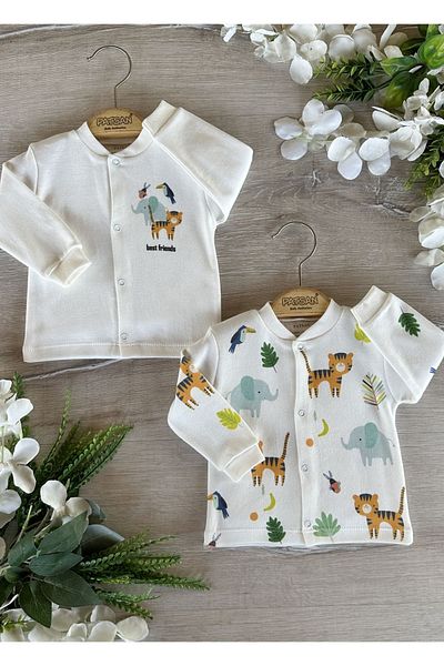 PATSAN 2-Piece Organic Cotton Baby Top Cardigan Set Kaplan