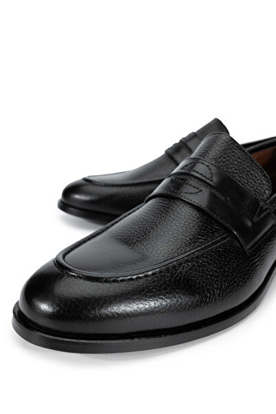 Tamer Tanca Erkek Hakiki Deri Siyah Makosen Ayakkabı