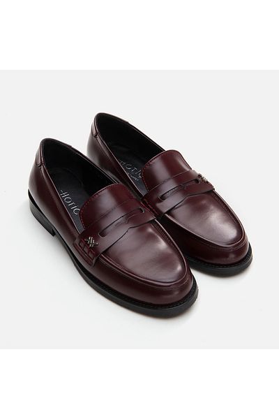 Hotiç Loafer de damă din piele naturală bordeaux